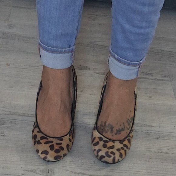 Fergalicious Leopard Fur Heels Size 8 - Picture 2 of 7